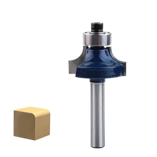 Runde Über Router Bits Mit Lager, 1/4 zoll Schaft Hartmetall Holzbearbeitung Ecke Abrundungen Kanten Fräser(6.35mmX12.7mmXZ12.7) von TAOMENJS