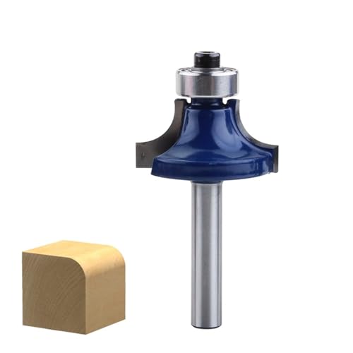 Runde Über Router Bits Mit Lager, 1/4 zoll Schaft Hartmetall Holzbearbeitung Ecke Abrundungen Kanten Fräser(6.35mmX15.9mm) von TAOMENJS