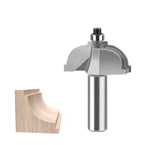Tischkantenfräser, 12 mm 1/2 Zoll Schaft, Hohlkehlenkantenformung, Holzbearbeitungswerkzeuge, Schnitttiefe 17–25 mm(12.7 * 43mm) von TAOMENJS
