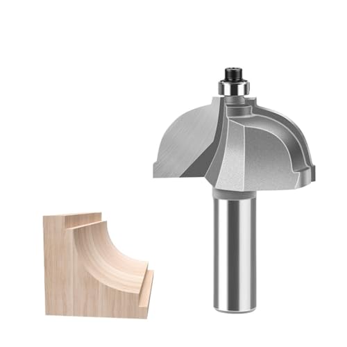 Tischkantenfräser, 12 mm 1/2 Zoll Schaft, Hohlkehlenkantenformung, Holzbearbeitungswerkzeuge, Schnitttiefe 17–25 mm(12.7 * 47mm) von TAOMENJS