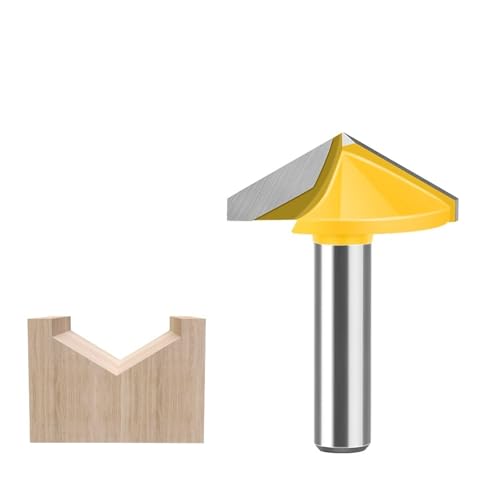 V-Nut-Fräser, 8 mm Schaft, 60/90/120 Grad, 3D-CNC-Gravur, Holzbearbeitungs-Fräser(8X32X120) von TAOMENJS