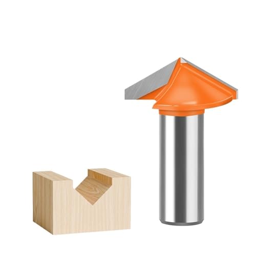 V-Nut-Fräser, 90 Grad 120 Grad Hartmetall-CNC-Gravierbits 12 mm 1/2 Zoll Schaft 3D V-förmiges Anfas-Fräswerkzeug for die Holzbearbeitung(12X32X120) von TAOMENJS