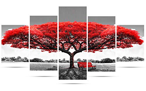 TAOPE 5 Stück Diamant Malerei Vollbohrer Kit, DIY 5D Diamond Painting Bilder Set Diamant Malen nach Zahlen Kreuzstich Stickerei Strass Mosaik Gemälde (Baum) von TAOPE