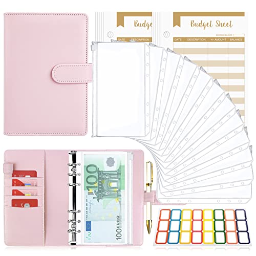 Budget Planner Budget Binder A6, Budgetplaner Geld Organizer mit Weiche Tasche, TAOPE Leder Budget Binder Notizbuch A6 Cash Stuffing, 6 Löcher Budget Planner, Haushaltsbuch mit Geldfächer Rein Rosa Budget Planner Budget Binder A6, Budgetplaner Geld Organizer mit Weiche Tasche, TAOPE Leder Budget Binder Notizbuch A6 Cash Stuffing, 6 Löcher Budget Planner, Haushaltsbuch mit Geldfächer Rein Rosa von TAOPE
