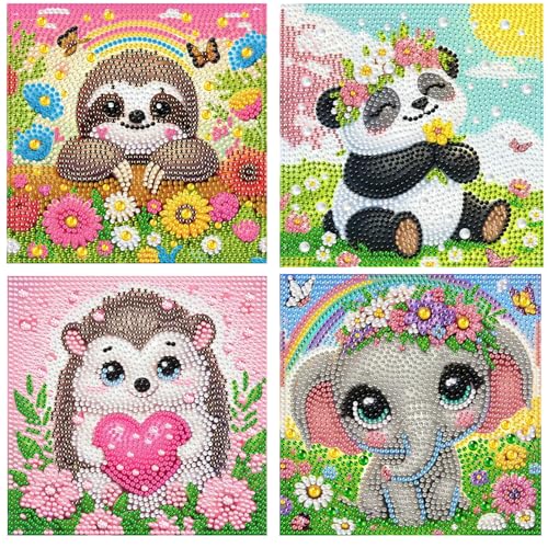 TAOYAOYAO Diamond Painting Kinder Diamant Painting Bilder Kinder Diamond Painting ab 4 5 6 7 8 9 Jahre Mädchen 5D DIY Cartoon Diamant Painting Bilder 15x15cm von TAOYAOYAO