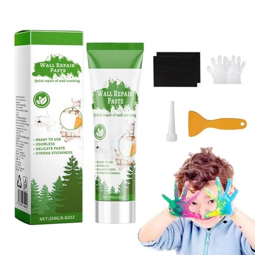 Spackle Wandreparatur, Trockenbau Kitt Spackpaste, trockenes Wandloch Füllwand Spackle Nagellochfleck Fülllöcher in Wandwand Kittloch Reparatur für Gips -Dent (250g) von TAOZHIYAO