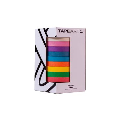 Tape Set Papier Rainbow 15mm 25m 10teilig von TAPE ART KIT
