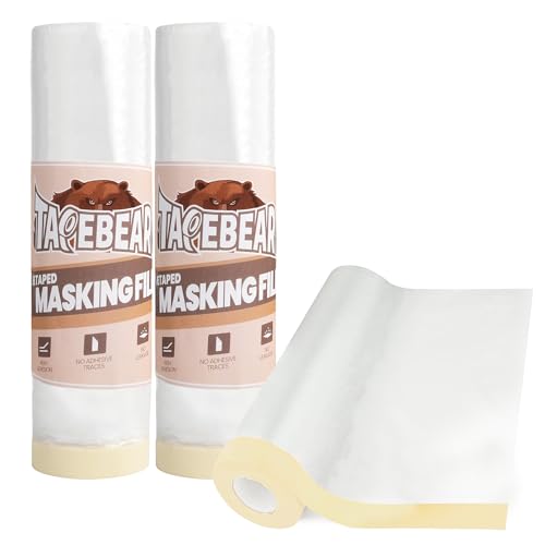 TAPEBEAR Abdeckfolie mit Klebeband 3 Rollen, Abdeckfolie Maler 2600mm x 27m Plastikfolie, Selbstklebende Malerband Mit Abdeckfolie Zum Schutz Von MöBeln, Staubschutz TAPEBEAR Abdeckfolie mit Klebeband 3 Rollen, Abdeckfolie Maler 2600mm x 27m Plastikfolie, Selbstklebende Malerband Mit Abdeckfolie Zum Schutz Von MöBeln, Staubschutz von TAPEBEAR