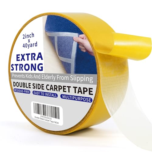 TAPEBEAR Extra Starkes Teppichklebeband Doppelseitig, Teppichklebeband RüCkstandsfrei, Doppelseitiges Klebeband Ablösbar, Teppichverlegeband FüR Teppich, Bodenbelag, 2inch X 40yard TAPEBEAR Extra Starkes Teppichklebeband Doppelseitig, Teppichklebeband RüCkstandsfrei, Doppelseitiges Klebeband Ablösbar, Teppichverlegeband FüR Teppich, Bodenbelag, 2inch X 40yard von TAPEBEAR