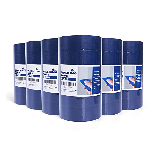 TAPEBEAR UV Beständig Malerkrepp, Blaues Maler Klebebänder Für Malerarbeiten, Saubere Kanten, Keinerlei Rückstände, Abklebeband Blau Malerabdeckband Wasserdicht, 36mm x 60yard, 36Rollen TAPEBEAR UV Beständig Malerkrepp, Blaues Maler Klebebänder Für Malerarbeiten, Saubere Kanten, Keinerlei Rückstände, Abklebeband Blau Malerabdeckband Wasserdicht, 36mm x 60yard, 36Rollen von TAPEBEAR