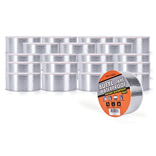 TAPEBEAR Wasserdichtes Butylband, Starkes Selbstklebendes DichtungsbäNder, Silber Aluminium Klebeband Zur Reparatur, 2inch x16feet,20Rolle TAPEBEAR Wasserdichtes Butylband, Starkes Selbstklebendes DichtungsbäNder, Silber Aluminium Klebeband Zur Reparatur, 2inch x16feet,20Rolle von TAPEBEAR