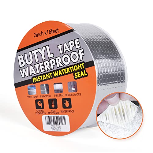 TAPEBEAR Wasserdichtes Butylband, Starkes Selbstklebendes DichtungsbäNder, Silber Aluminium Klebeband Zur Reparatur Für Dachleckage Oberflächenriss Wohnwagen Rohr Glas Fenster, 2inch x 16feet TAPEBEAR Wasserdichtes Butylband, Starkes Selbstklebendes DichtungsbäNder, Silber Aluminium Klebeband Zur Reparatur Für Dachleckage Oberflächenriss Wohnwagen Rohr Glas Fenster, 2inch x 16feet von TAPEBEAR