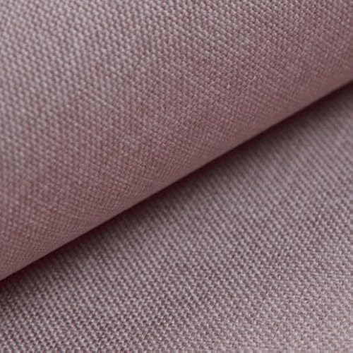 TAPHICEROS Leinenstoff, Puderrosa 1000cm x 148cm, Dekostoff Polsterstoff Meterware Leinen Leinwandstoff Stoff Strukturstoff für Möbelstoff Vorhangstoff Sofa Stuhl DIY Kissen Tischdecken von TAPHICEROS