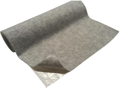 TAPHICEROS Selbstklebend Filzstoff,Hellgrau, 50cm x 150cm,Nadelfilz Superflex,Bespannstoff aus Filz,Meterware,Innenraumverkleidung Bezugsstoff Bastefilz für DIY Auto Box Liner TAPHICEROS Selbstklebend Filzstoff,Hellgrau, 50cm x 150cm,Nadelfilz Superflex,Bespannstoff aus Filz,Meterware,Innenraumverkleidung Bezugsstoff Bastefilz für DIY Auto Box Liner von TAPHICEROS