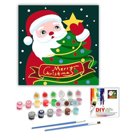 TARATH Malen Nach Zahlen Kinder Anfänger, Malen Nach Zahlen ab 5 6 7 8 9 Jahre Mädchen und Junge, Malen Nach Zahlen Weihnachten, mit Rahmen, 20 X 20cm TARATH Malen Nach Zahlen Kinder Anfänger, Malen Nach Zahlen ab 5 6 7 8 9 Jahre Mädchen und Junge, Malen Nach Zahlen Weihnachten, mit Rahmen, 20 X 20cm von TARATH