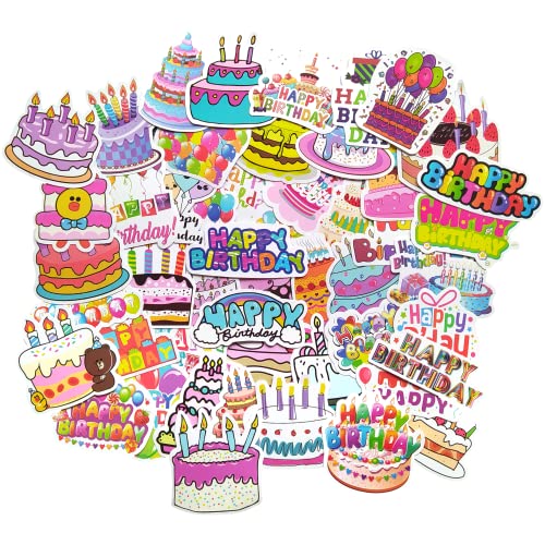 Aufkleber Geburtstag sticker Happy Birthday vinyl aufkleber scrapbook stickers geschenk sticker geburtstagskuchen wasserdichte aufkleber für kinder teens party