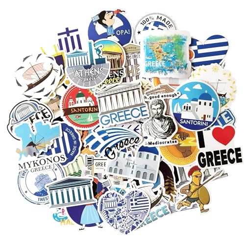 Griechenland deko Greece aufkleber auto sticker set scrapbook stickers laptop aufkleber sticker fotoalbum scrapbooking stickeres reise travel aufklebers reise koffer aufklebers von TARIFA UNITED