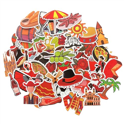 Spanien sticker Spanien deko laptop sticker koffer aufkleber reise scrapbook Spain stickers travel kofferaufkleber reisen aufkleber set koffer Spain geschenk aesthetic von TARIFA UNITED