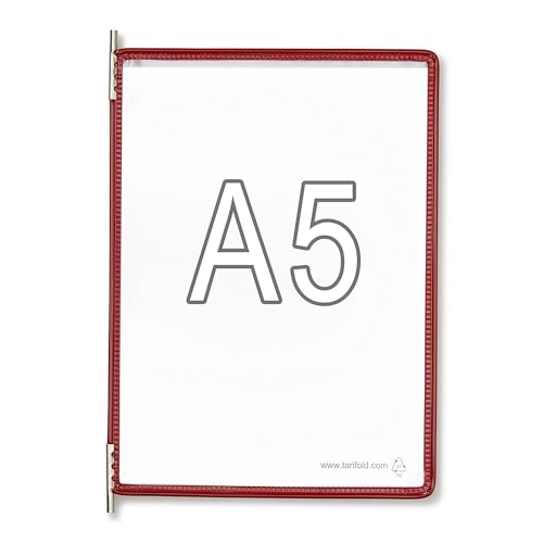 Djois, 115003 - Pivot Pockets Tarifold, A5, Hochformat, Rot, 10 Stück, Display-System, Praktisches Zubehör, Made in France, Ideal für Präsentationen, Überlegene Qualität Djois, 115003 - Pivot Pockets Tarifold, A5, Hochformat, Rot, 10 Stück, Display-System, Praktisches Zubehör, Made in France, Ideal für Präsentationen, Überlegene Qualität von TARIFOLD