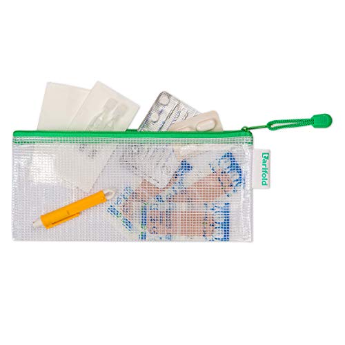 Reißverschlusstaschen, DIN lang (cheque format) Pack mit 8 Stück - Grün von TARIFOLD