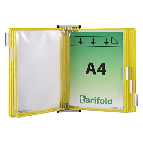 Tarifold 414104 Wandsichttafelset Metall, A4, 10 Sichttafeln, gelb von TARIFOLD