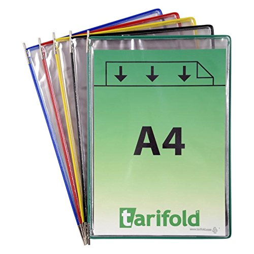 Tarifold A4 Foldfive Präsentation Pocket – verschiedene Farben (5 Stück) von TARIFOLD