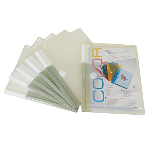 Tarifold Dokumententasche/Sammeltasche Din A5-6 Stk. Transparente Dokumenten Tasche mit Siebdruckdesign und Klettverschluss für A5-Dokumente - 510250 von TARIFOLD