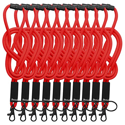 Tarifold Es 200543 Umhängeband für Ausweiskarten, Schlüssel, extra weich, rot, 46 cm, 10 Stück von TARIFOLD