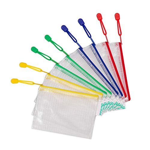 Tarifold Fr 509069 – Set mit 8 Hüllen, Kunststoff, Format A6, Reißverschluss, Dokumentenhüllen, transparent, für Büro, Reise, Schule, Haus Tarifold Fr 509069 – Set mit 8 Hüllen, Kunststoff, Format A6, Reißverschluss, Dokumentenhüllen, transparent, für Büro, Reise, Schule, Haus von Djois