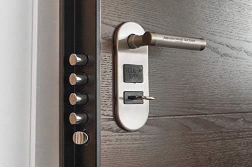 Tarifold T335156 – 10 Blatt Antimikrobielle Klebefolie für kleine Oberflächen, Größe XS: Türgriffe, Schalter, Touchscreen | zerstört 99,9% Mikroben, bewährte Effizienz, 10 Stück. von Djois