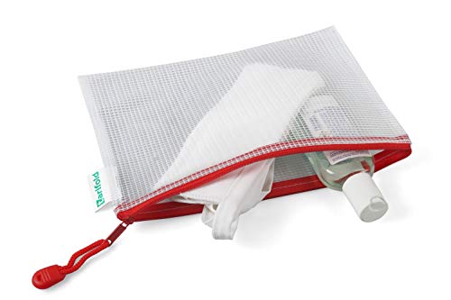 Tarifold T509023 Dokumenttasche mit Reißverschluss A5 aus verstärktem PVC, Rot, Packung mit 8 Stück von Tarifold