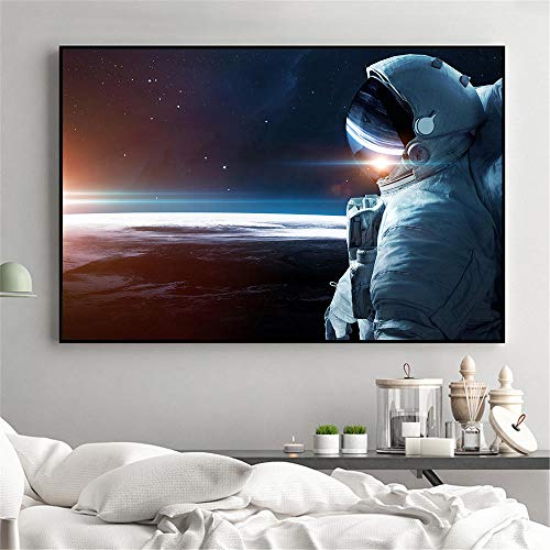 TARIZPPG Neue Malen Nach Zahlen Für Erwachsene Kinder - Astronaut Nebula Space Art Galaxy Earth - DIY Digital Malen Nach Zahlen Kits Auf Leinwand 40×50Cm von TARIZPPG