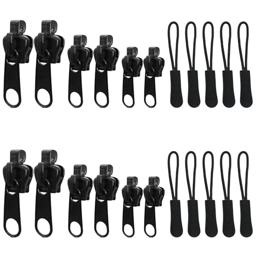 TARKDAK ReißVerschluss Reparatur Set 22 Stück Reißverschluss Anhänger Zipper Ersatz rutschfest Zipper Tag ReißVerschlussverläNgerung für Rucksack, Jacken, Zelt, Jeans, Geldbörsen, Sportbekleidung TARKDAK ReißVerschluss Reparatur Set 22 Stück Reißverschluss Anhänger Zipper Ersatz rutschfest Zipper Tag ReißVerschlussverläNgerung für Rucksack, Jacken, Zelt, Jeans, Geldbörsen, Sportbekleidung von TARKDAK