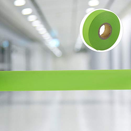 Bading Tape, Fluureszierendes Markierendes Klebeband Hochvissibilität Camping -Markierung Rollenbrötchen Vorsichtsband Orange Anklebeband für Grenzenbereiche (GREEN) von TARSHYRY
