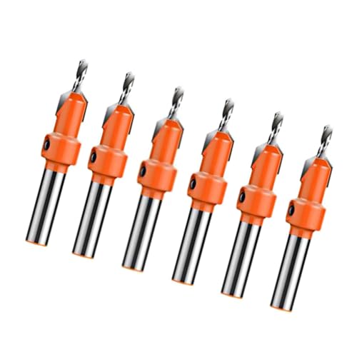 Countersink -Bohrer -Bit Set, Stücke Verfügbare Kombinationen mit Hoher Härte Kohlenstoffstahlschaft und Legierungsspitzen Plus Bits für Holzbearbeitung Carpentry Bohrungen (6PCS) von TARSHYRY