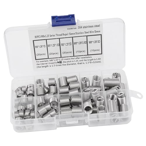 Edelstahl-Stahl-Draht-Helixschraubengewindeeinsätze für Sichere Anschlüsse und Langlebige Verwendung von 80 PCS Eingestellt Edelstahl-Stahl-Draht-Helixschraubengewindeeinsätze für Sichere Anschlüsse und Langlebige Verwendung von 80 PCS Eingestellt von TARSHYRY
