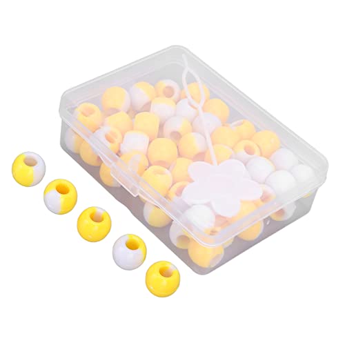 Haarperlen für Mädchen, Dekorative Haarperlen 74pcs Plastik mit Verstellbarem Haarbrand und Aufbewahrungsbox - für Zöpfe Partys und Hochzeiten (YELLOW) von TARSHYRY