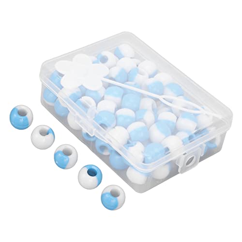 Haarperlen für Mädchen, Dekorative Haarperlen 74pcs Plastik mit Verstellbarem Haarbrand und Aufbewahrungsbox - für Zöpfe Partys und Hochzeiten (hellblau) von TARSHYRY