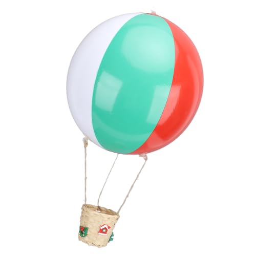 Hängendes Heißluftballon-PVC-Laternen-Set, Heißluftballon mit Rattan-Korb, PVC-farbige Hängende Luftballon-Dekoration für Geburtstag, Hochzeit, Weihnachten von TARSHYRY