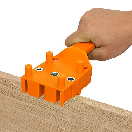 Holz -Dübel -Jig -Kit mit Hoher Auswirkung Kunststoff Loch Loch Lokator Schnelldoweling -Jig für Holzbearbeitung (ORANGE) von TARSHYRY