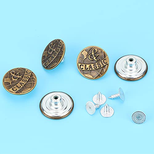 Jean, Iron Jean 10 Stück Populär 20 Mm Vintage Clasp Practical Sorthed mit Thread (20 mm Bronze (Nr. 6)) von TARSHYRY