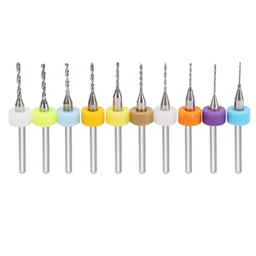Micro-Bohrer-Bit Set, Mikrobohrer 10pcs 0,6-1,5 Mm Carbid Micro Drill Bits PCB-Bohrer Bits Mini Circuit Board Feine Bohrzubehör Micro-Bohrer-Bit Set, Mikrobohrer 10pcs 0,6-1,5 Mm Carbid Micro Drill Bits PCB-Bohrer Bits Mini Circuit Board Feine Bohrzubehör von TARSHYRY