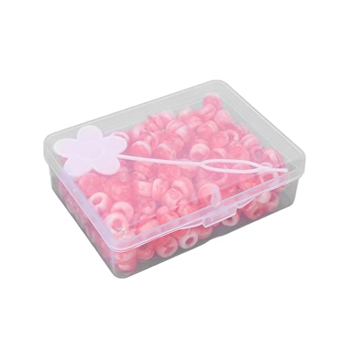 Pastellponyperlen, Süßigkeitenperlen für Armbänder 200 -PCS -Schmuck Perlen mit Aufbewahrungsbox Süßigkeiten Farbpony Perlen Kit, für Bastelarmbänder Halsketten und Haarzubehör (Rot) von TARSHYRY