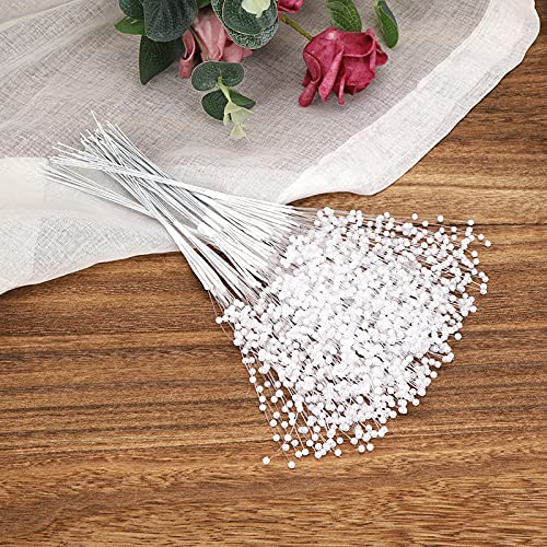 Perlenstöcke, 100pcs Perlenstangen Wearable ABS DIY Dekoration Zubehör Sait (WHITE) von TARSHYRY