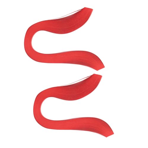 Quilling Paper, Quilling Supplies Strips Set 600 Streifen Paper Handwerk Dekoration Papierstreifen 3mm Breite Origami -Papier für Kunsthandhandwerk (Rot) von TARSHYRY