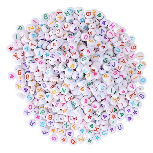 Runde Acryl -Liebesperlen, Acrylherzkügelchen 1000 Stück Buchstaben Perlen Runde Farbe Alphabet Fünf -St. Pfirsich Herz Acryl weiß weiß Gemischte Acrylperlen Armband Werkzeug Runde Acryl -Liebesperlen, Acrylherzkügelchen 1000 Stück Buchstaben Perlen Runde Farbe Alphabet Fünf -St. Pfirsich Herz Acryl weiß weiß Gemischte Acrylperlen Armband Werkzeug von TARSHYRY