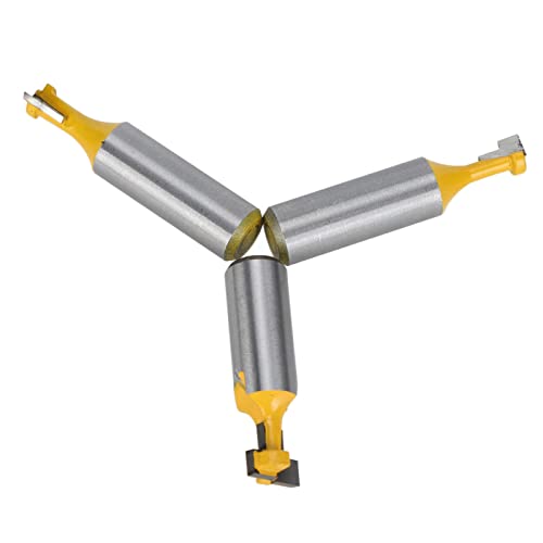 Schlitzschneider Router Bit, 3pcs Router -Bits 5/16in 3/8in 1/2in T Schlitzschneider mit Aufbewahrungsboxen Mahlen Cutter Drill Set für Holzhexerschraube T -Spurschlitz Schlitzschneider Router Bit, 3pcs Router -Bits 5/16in 3/8in 1/2in T Schlitzschneider mit Aufbewahrungsboxen Mahlen Cutter Drill Set für Holzhexerschraube T -Spurschlitz von TARSHYRY