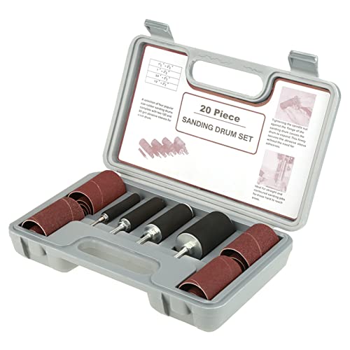 Spindelschleifer, Trommelschleifer für Holzbearbeitungsschleifer Drum Set Spindelschleiferhärme mit Hülle Drum Sander für Bohrmaschine Spindelschleifer, Trommelschleifer für Holzbearbeitungsschleifer Drum Set Spindelschleiferhärme mit Hülle Drum Sander für Bohrmaschine von TARSHYRY