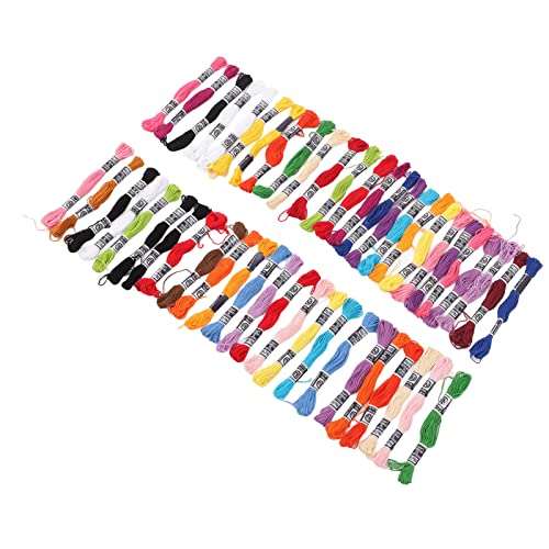 Stickereifaden, Faden Zum Nähen Stickfaden 50 Leuchtende Farben Farbfeste Flexible Stickslosset mit Kurvenreichem Stickseide für Anfänger Stickereifaden, Faden Zum Nähen Stickfaden 50 Leuchtende Farben Farbfeste Flexible Stickslosset mit Kurvenreichem Stickseide für Anfänger von TARSHYRY