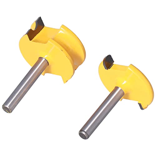 T Router Bit, 2pcs Router Bit Set 1/4in Schank von TARSHYRY